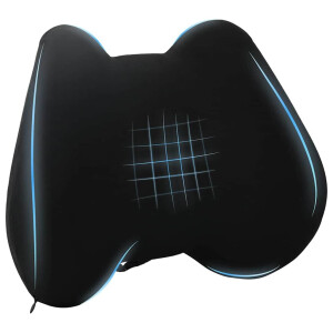 vidaXL Rugkussen Zwart Traagschuim 40 x 32 x 13 cm