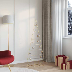 vidaXL Metalen kerstboom met standaard Goud 150 cm Poedergecoat staal