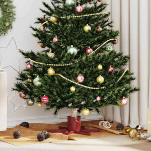 vidaXL Kerstboomstandaard 1.73 Rood 49 x 49 x 15,5 cm Staal