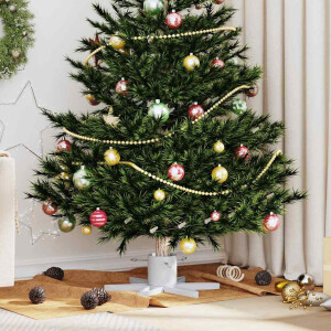 vidaXL Kerstboomstandaard 1.73 Wit 49 x 49 x 15,5 cm Staal