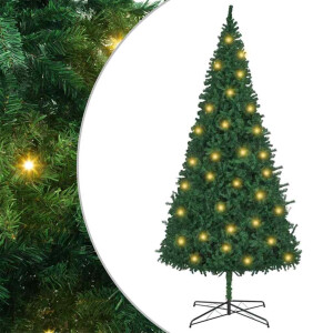 vidaXL Kunstkerstboom met decoratieve touwlichten Groen 400 cm PVC