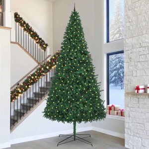 vidaXL Kerstboom met decoratieve touwlichten Groen 400 cm PVC