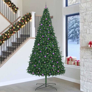 vidaXL Kerstboom met decoratieve touwlichten Groen 400 cm PVC