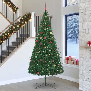 vidaXL Kerstboom met decoratieve touwlichten Groen 400 cm PVC