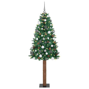 vidaXL Slanke Kerstboom Groen 77 x 77 x 210 cm PVC