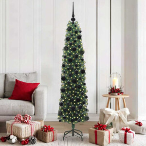 vidaXL Kunstkerstboom Groen 180 cm PVC en Staal en Kunststof