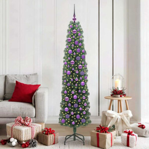 vidaXL Kunstkerstboom Groen 180 cm PVC en Staal en Kunststof