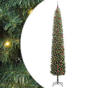 vidaXL Kunstkerstboom Groen 300 cm PVC en Staal en Kunststof