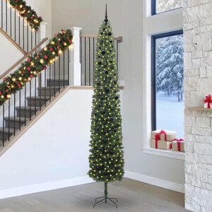 vidaXL Kunstkerstboom Groen 300 cm PVC en Staal en Kunststof