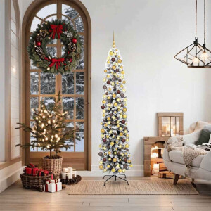 vidaXL Kunstkerstboom Groen 180 cm PVC en Staal en Kunststof