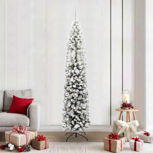 vidaXL Kunstkerstboom Groen 210 cm PVC en Staal en Kunststof