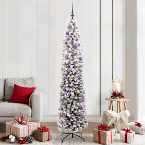 vidaXL Kunstkerstboom Groen 210 cm PVC en Staal en Kunststof