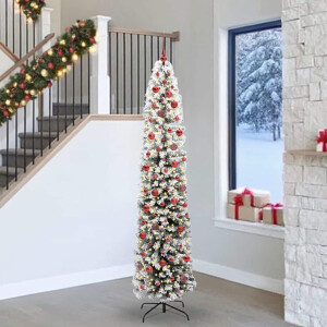 vidaXL Kunstkerstboom Groen 240 cm PVC en Staal en Kunststof