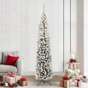 vidaXL Kunstkerstboom Groen 240 cm PVC en Staal en Kunststof