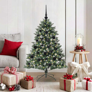 vidaXL Kunstkerstboom Groen 85 x 85 x 120 cm PVC en Plastic en Staal