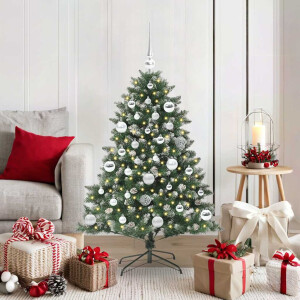 vidaXL Kunstkerstboom Groen 85 x 85 x 120 cm PVC en Plastic en Staal