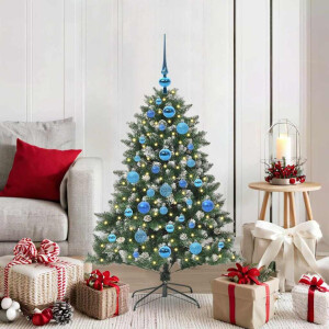 vidaXL Kunstkerstboom Groen 85 x 85 x 120 cm PVC en Plastic en Staal