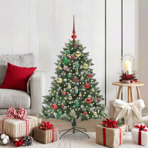 vidaXL Kunstkerstboom Groen 85 x 85 x 120 cm PVC en Plastic en Staal