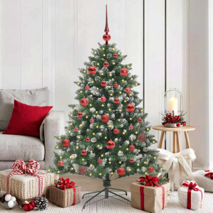 vidaXL Kunstkerstboom Groen 105 x 105 x 150 cm PVC en Plastic en Staal