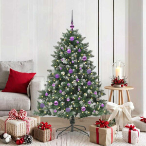 vidaXL Kunstkerstboom Groen 105 x 105 x 150 cm PVC en Plastic en Staal