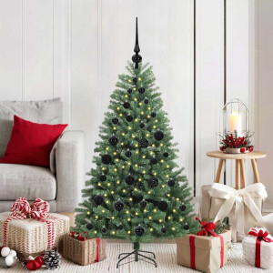 vidaXL Kunstmatige Inklapbare Kerstboom Groen 120 cm PVC en Metaal