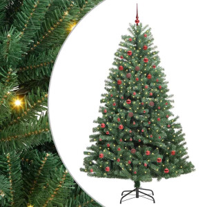 vidaXL Kunstmatige Inklapbare Kerstboom Groen 210 cm PVC en Metaal