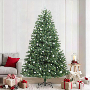 vidaXL Kunstmatige Inklapbare Kerstboom Groen 240 cm PVC en Metaal