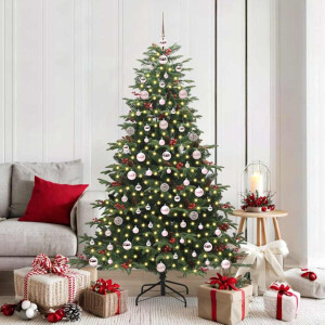 vidaXL Kunstkerstboom Groen 180 cm PVC en Metaal en Plastic