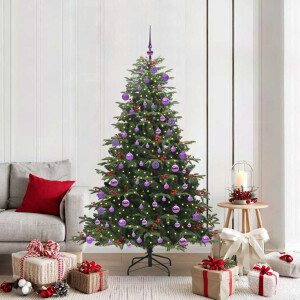 vidaXL Kunstkerstboom Groen 180 cm PVC en Metaal en Plastic