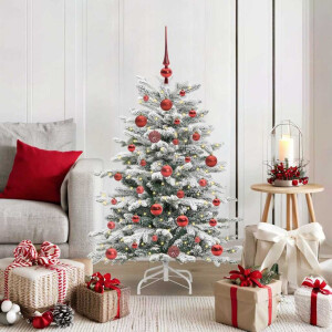 vidaXL Kunstmatige Inklapbare Kerstboom Wit 120 cm PE en PVC