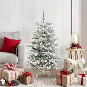 vidaXL Kunstmatige Inklapbare Kerstboom Wit 120 cm PE en PVC