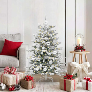 vidaXL Kunstmatige Inklapbare Kerstboom Wit 120 cm PE en PVC