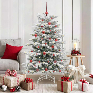 vidaXL Kunstmatige Inklapbare Kerstboom Wit 150 cm PE en PVC