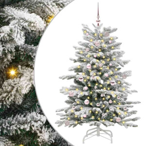 vidaXL Kunstmatige Inklapbare Kerstboom Wit 150 cm PE en PVC
