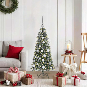 vidaXL Kunstkerstboom with Decorative String Lights Groen 120 cm PVC