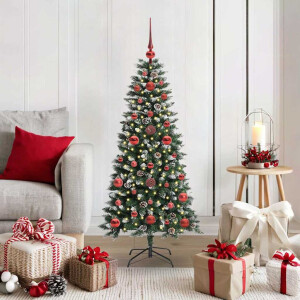 vidaXL Kunstkerstboom Groen 50 x 50 x 120 cm PVC en Plastic en Staal
