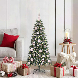 vidaXL Kunstkerstboom Groen 50 x 50 x 120 cm PVC en Plastic en Staal