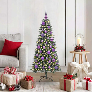 vidaXL Kunstkerstboom met 150 LED Groen 120 cm PVC en Plastic en Staal