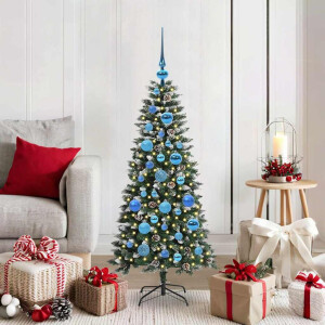 vidaXL Kunstkerstboom met 150 LED Groen 120 cm PVC en Plastic en Staal