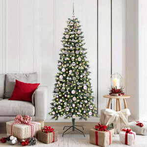 vidaXL Kunstkerstboom Groen 76 x 76 x 150 cm PVC en Plastic en Staal
