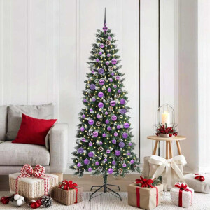 vidaXL Kunstkerstboom Groen 76 x 76 x 150 cm PVC en Plastic en Staal
