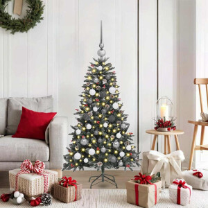 vidaXL Kunstkerstboom with Decorative String Lights Groen 120 cm PVC