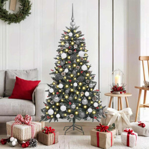 vidaXL Kunstkerstboom with Decorative String Lights Groen PVC