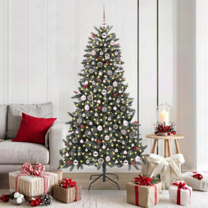 vidaXL Kunstkerstboom Groen 99 x 99 x 180 cm PVC en Plastic en Staal