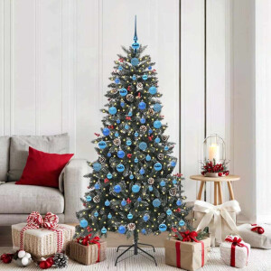 vidaXL Kunstkerstboom Groen 99 x 99 x 180 cm PVC en Plastic en Staal
