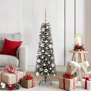 vidaXL Kunstkerstboom met 150 LED Groen 120 cm PVC en Plastic en Staal