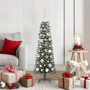 vidaXL Kunstkerstboom met 150 LED Groen 120 cm PVC en Plastic en Staal