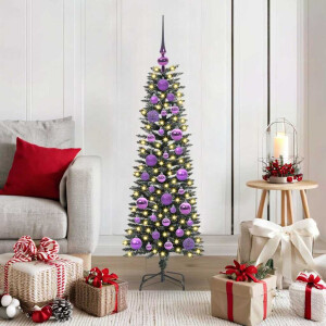 vidaXL Kunstkerstboom met 150 LED Groen 120 cm PVC en Plastic en Staal