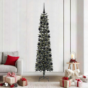 vidaXL Kunstkerstboom Groen 58 x 58 x 210 cm PVC en Plastic en Staal