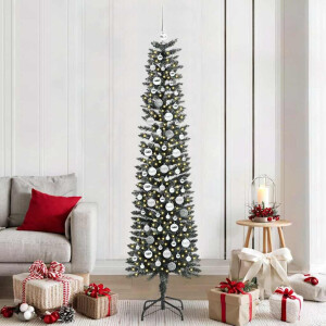 vidaXL Kunstkerstboom met 300 LED Groen 210 cm PVC en Plastic en Staal
